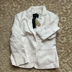 White Linen Banana Republic Blazer